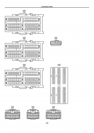 Lexus LX470 - схема панели приборов