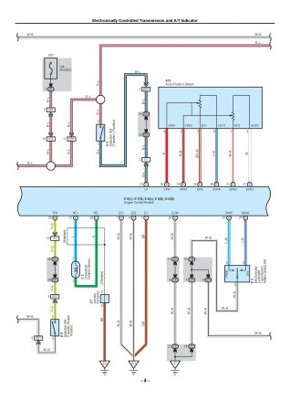 Lexus LX470 - электронная система управления трансмиссией (ECT)